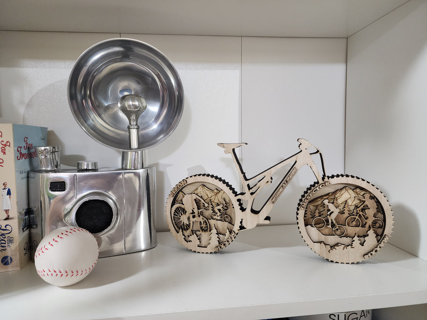 Wooden Mountain Bike Decor (11"x6" )